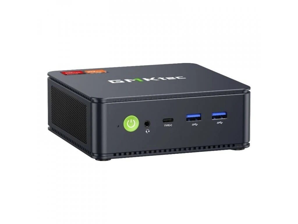 Mini PC with USB ports and power button