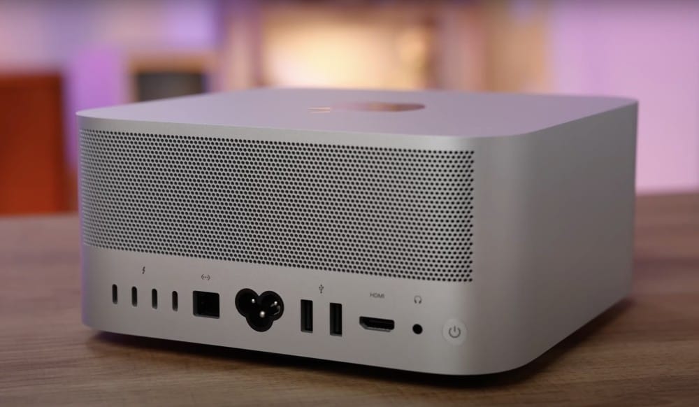 A sleek silver desktop computer with several ports visible, designed for modern computing tasks.