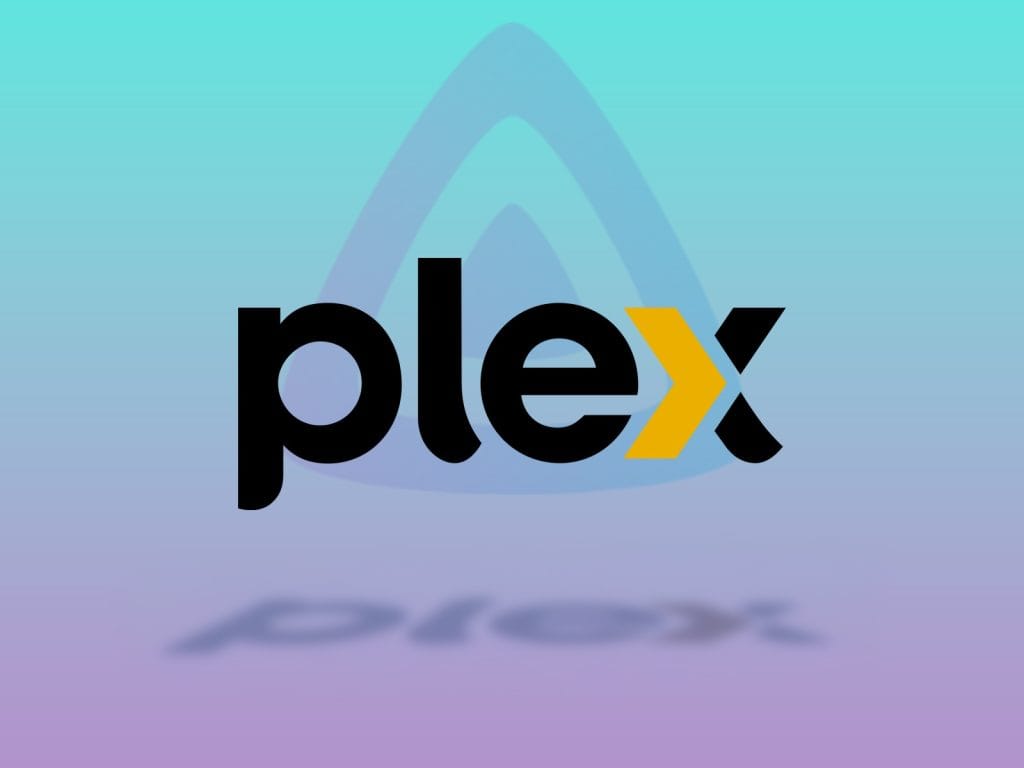 The End of Free Plex? 2025 Changes Explained. The Plex logo prominently displayed against a gradient background, representing streaming and media organization.
