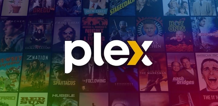 Plex media platform showcasing various movies and shows available for streaming.